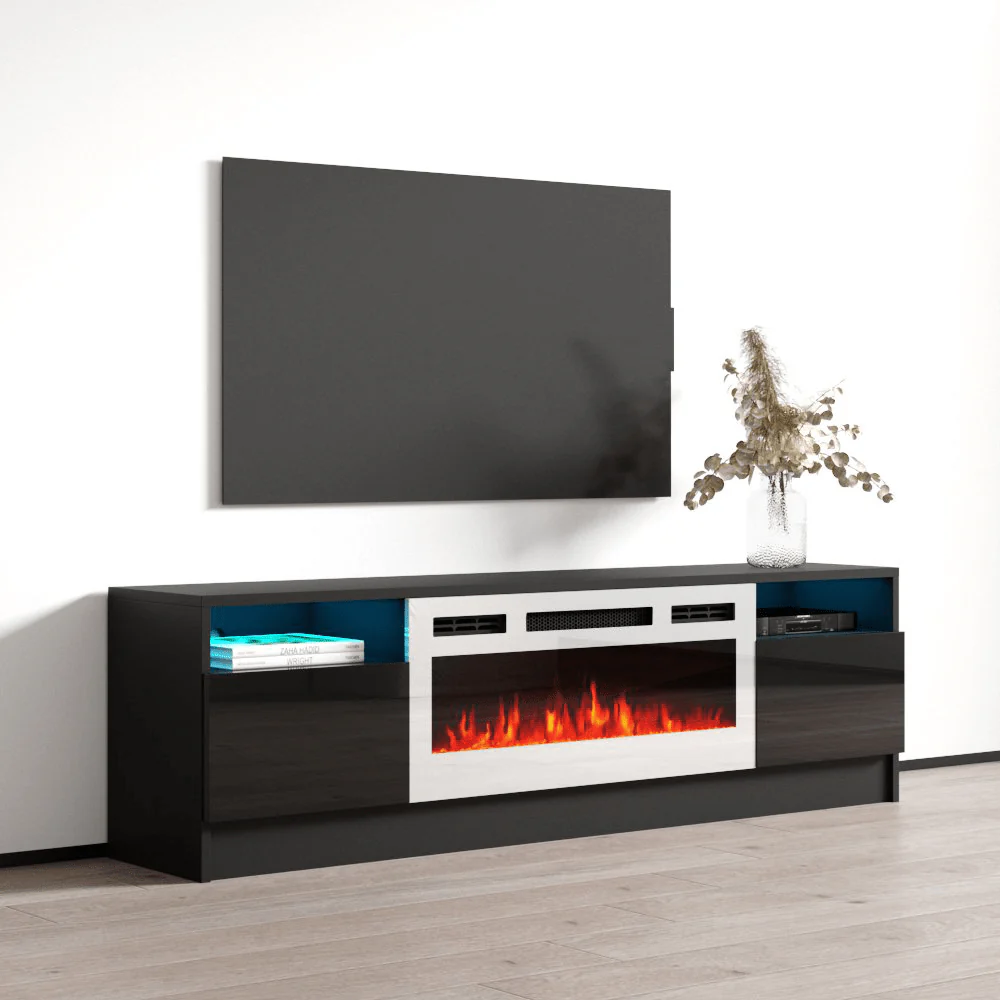 Duke 01 WH-EF Fireplace TV Stand - Image 11