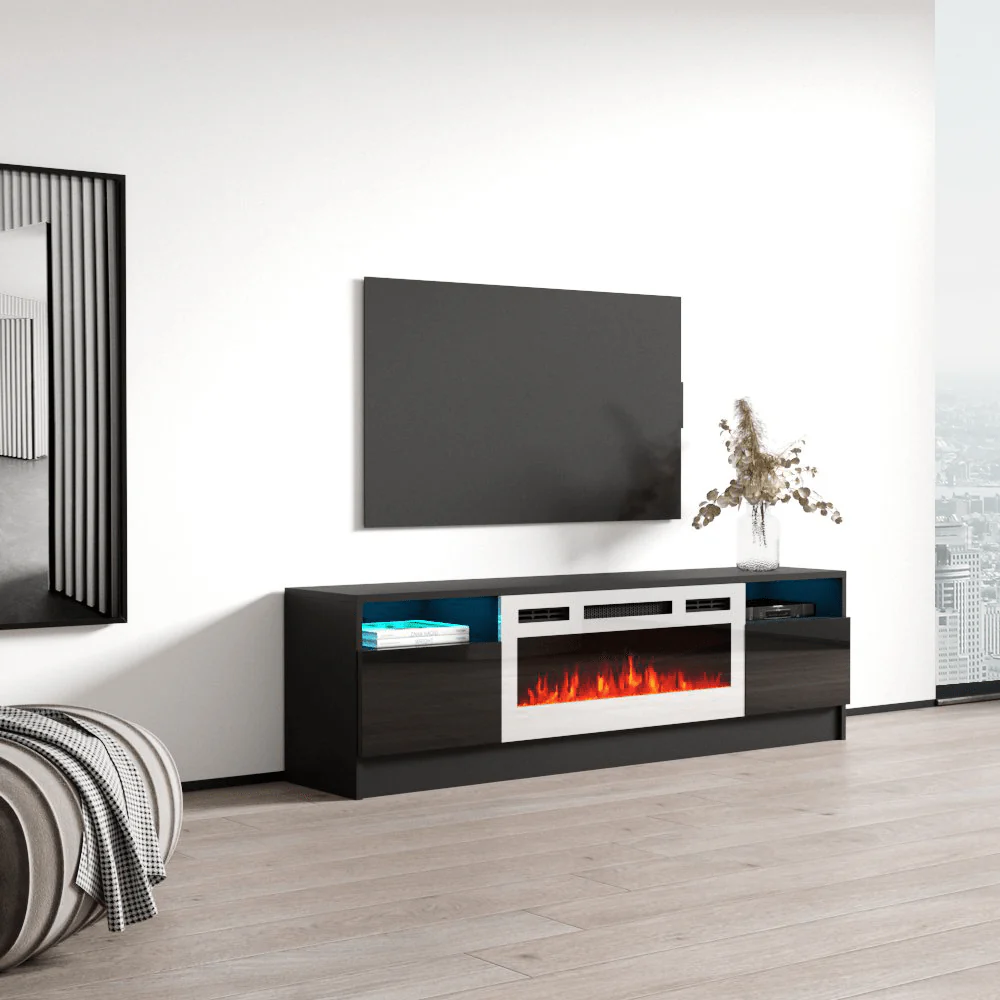 Duke 01 WH-EF Fireplace TV Stand - Image 12