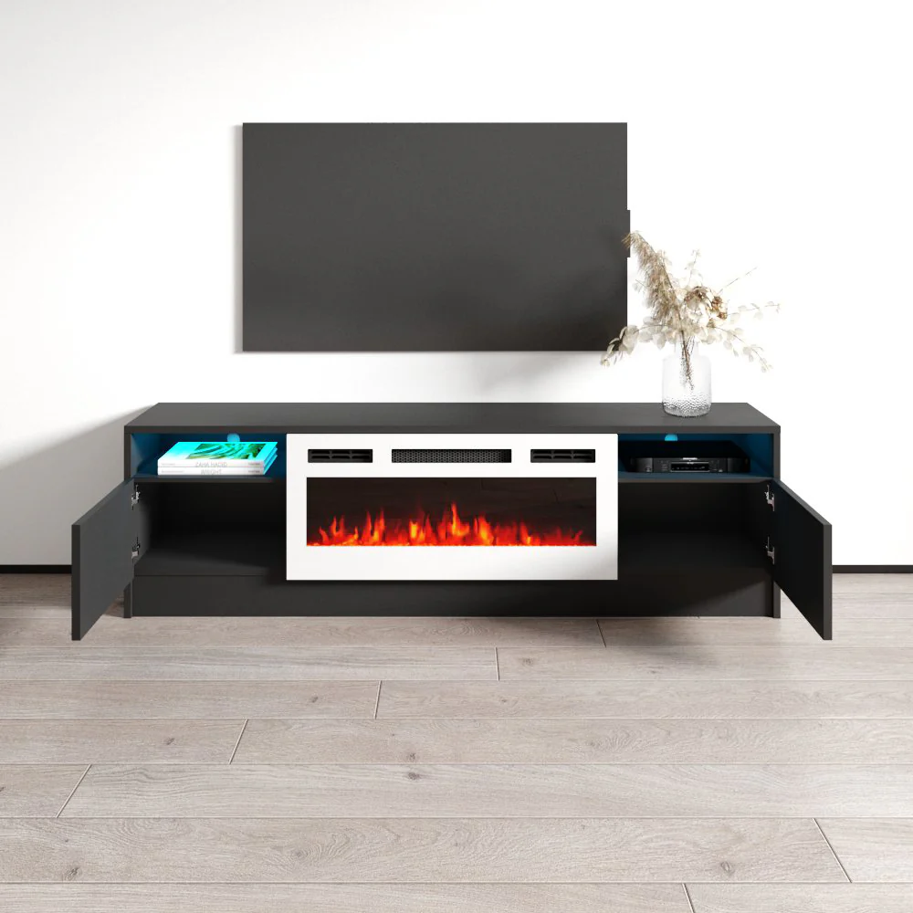 Duke 01 WH-EF Fireplace TV Stand - Image 13