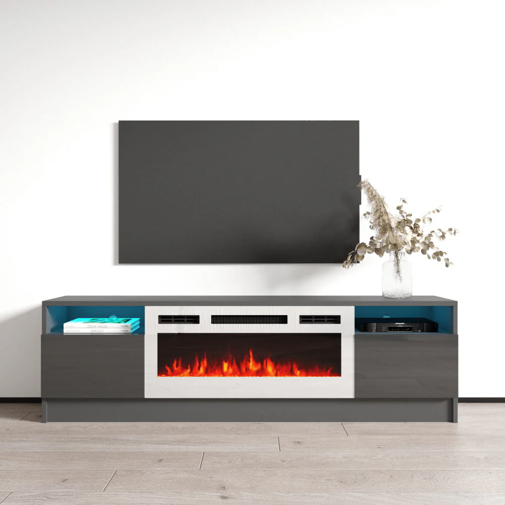 Duke 01 WH-EF Fireplace TV Stand - Image 16