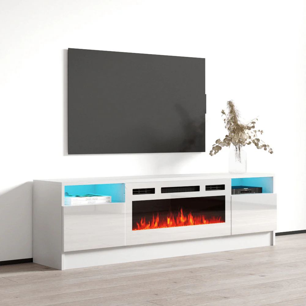 Duke 01 WH-EF Fireplace TV Stand - Image 3