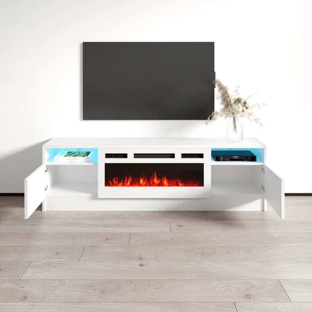 Duke 01 WH-EF Fireplace TV Stand - Image 5