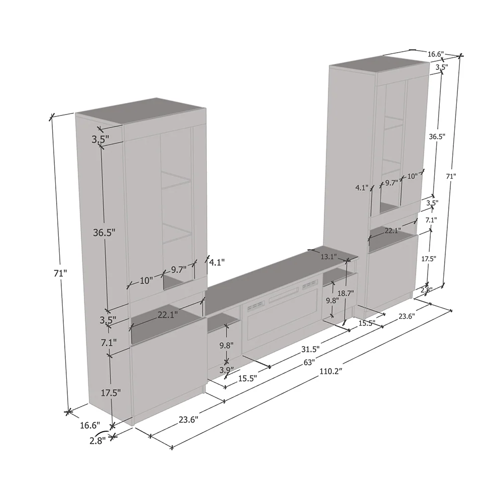 Duke BL-EF Fireplace Entertainment Center - Image 9
