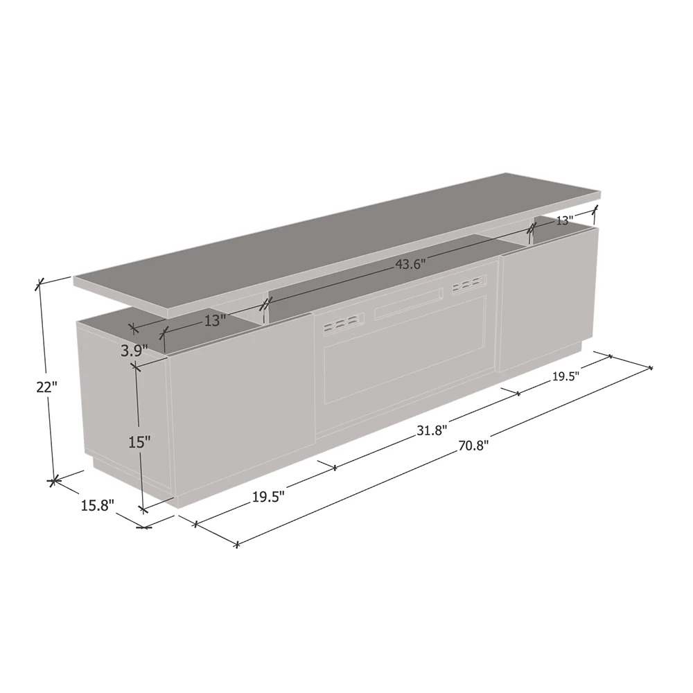 Eva-KBL Fireplace TV Stand - Image 9