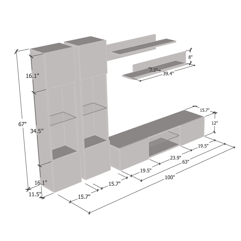 Fly A 33TV Floating Entertainment Center - Image 100
