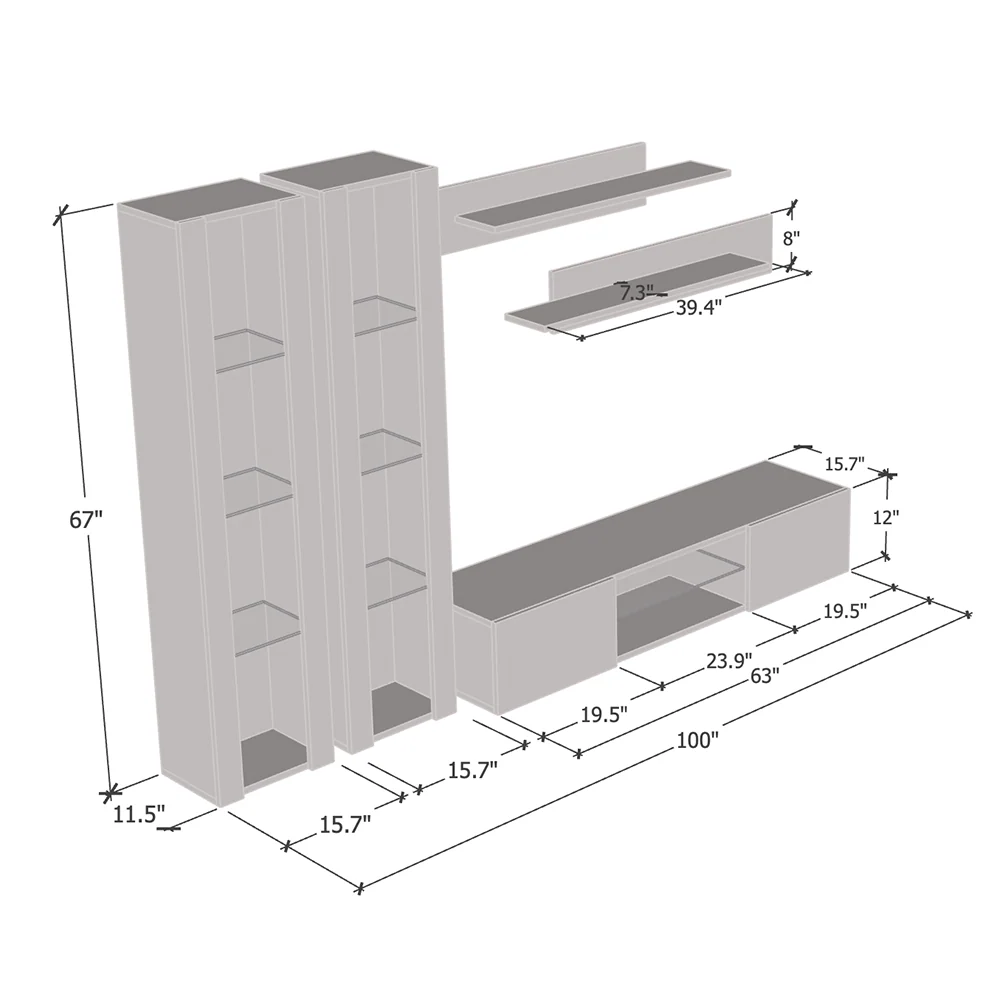 Fly A 33TV Floating Entertainment Center - Image 75