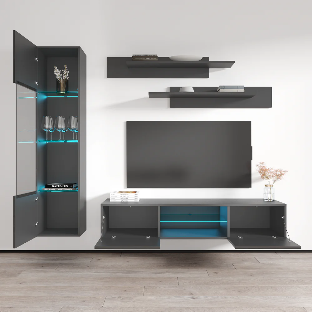 Fly G 33TV Floating Entertainment Center - Image 49