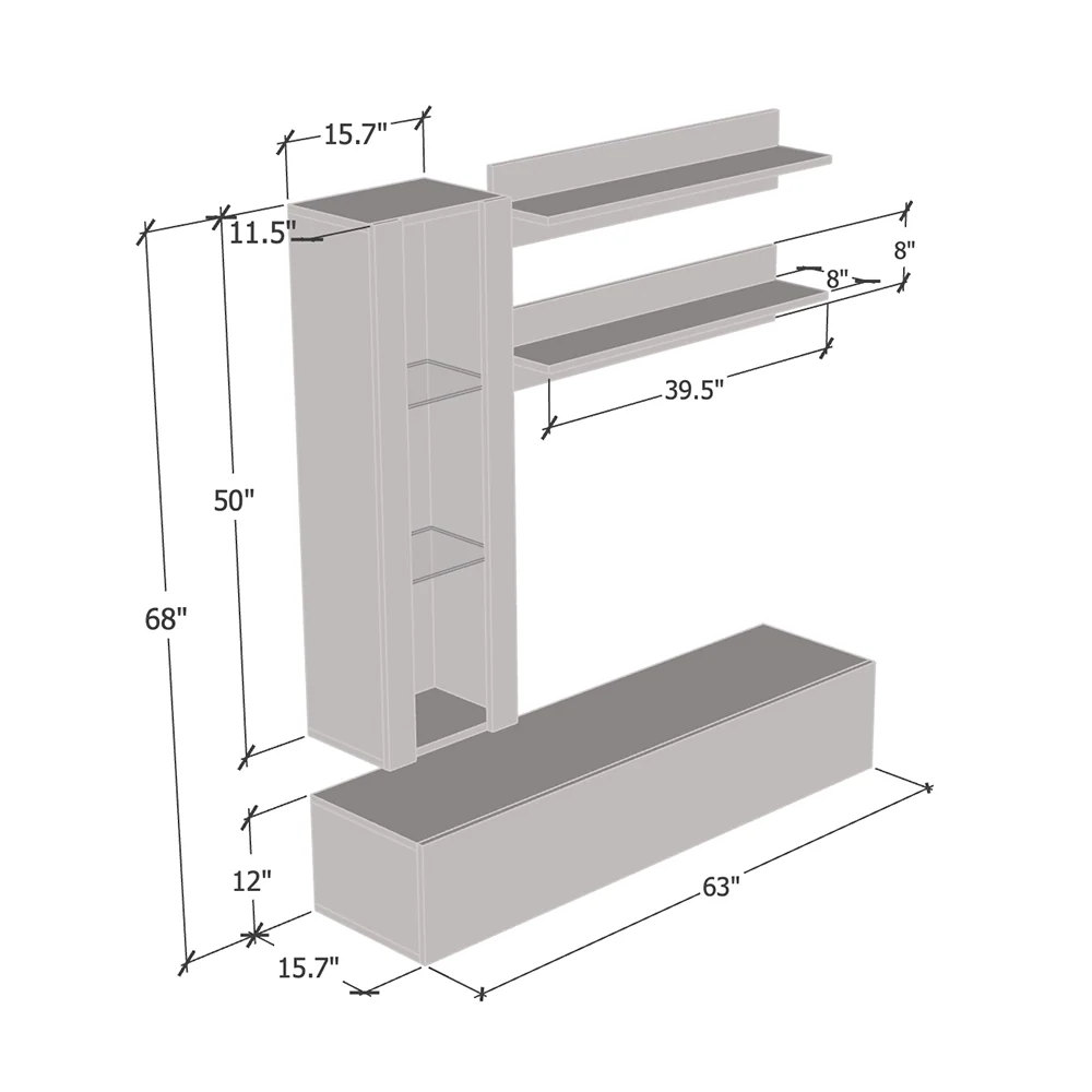 Fly H 30TV Floating Entertainment Center - Image 40