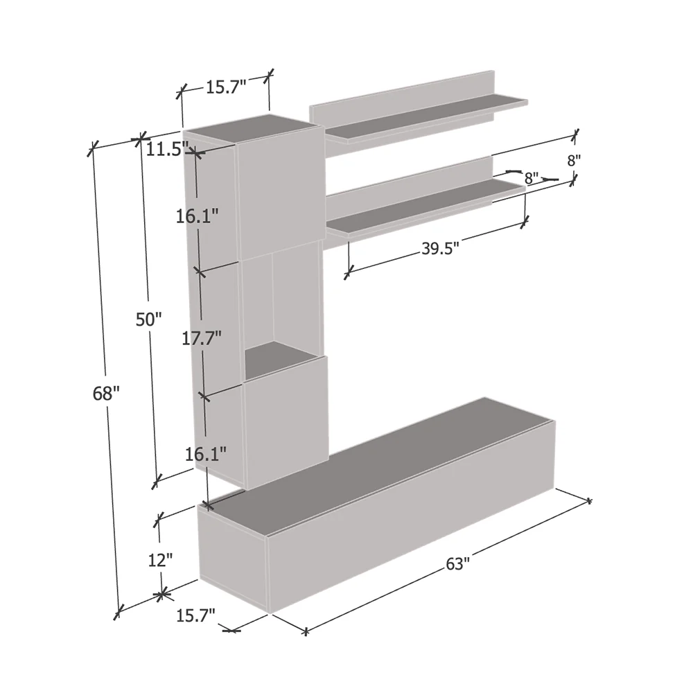 Fly H 30TV Floating Entertainment Center - Image 45