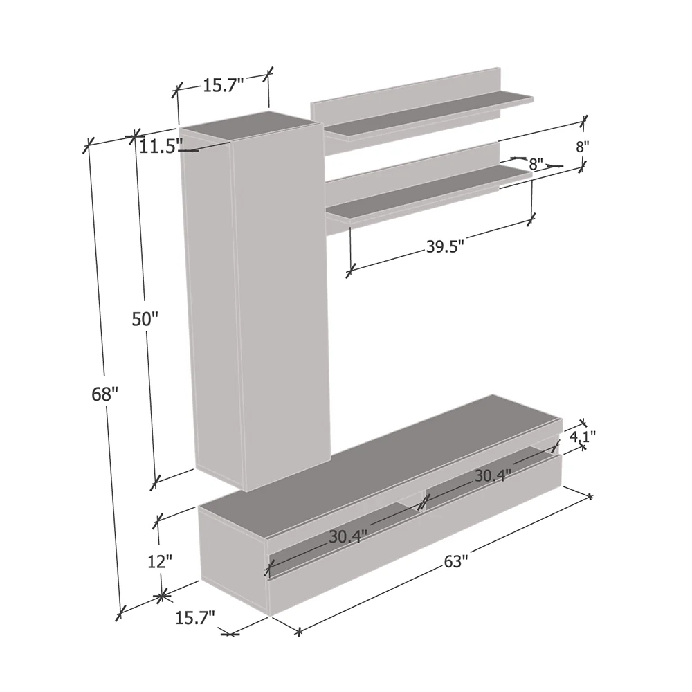 Fly H 35TV Floating Entertainment Center - Image 20