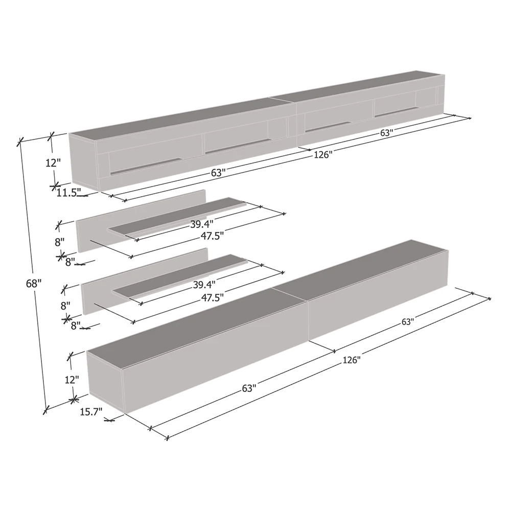 Fly I 30TV Floating Entertainment Center - Image 25