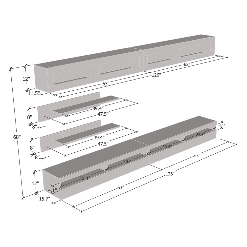 Fly I 35TV Floating Entertainment Center - Image 30