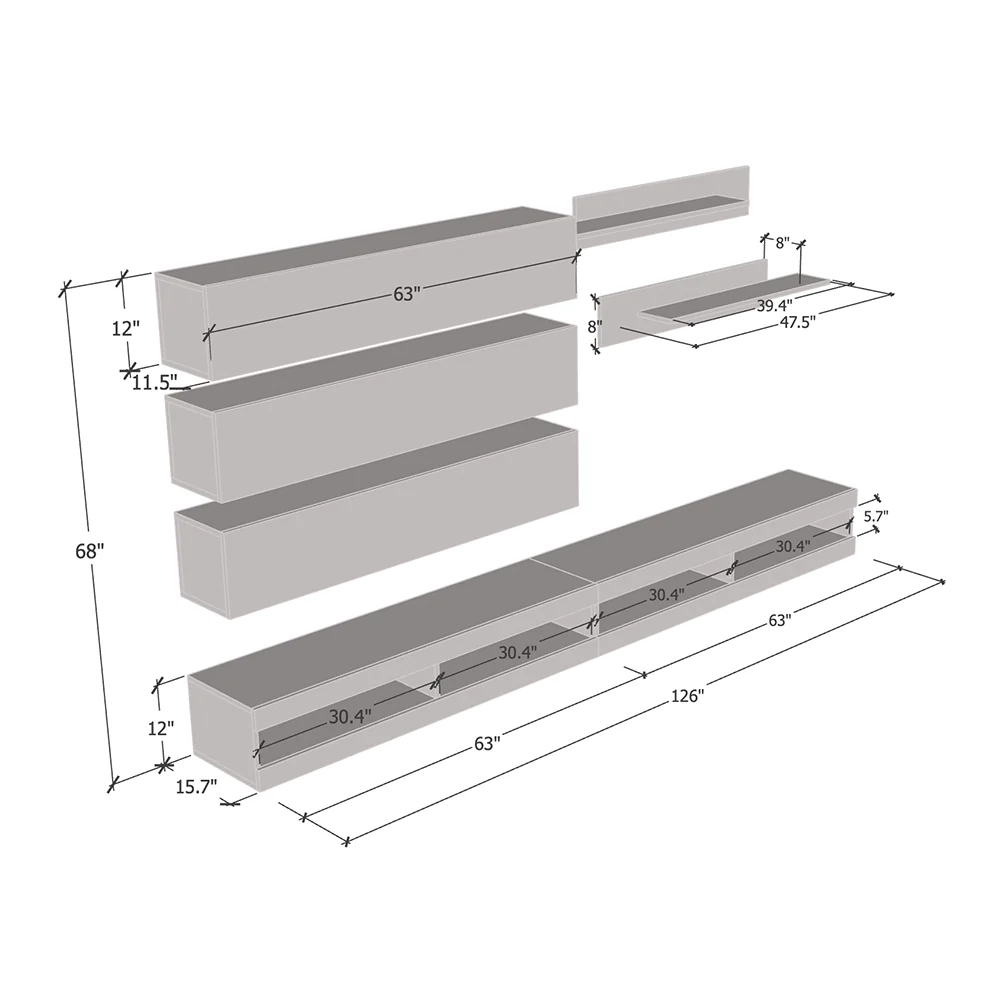 Fly J 34TV Floating Entertainment Center - Image 15