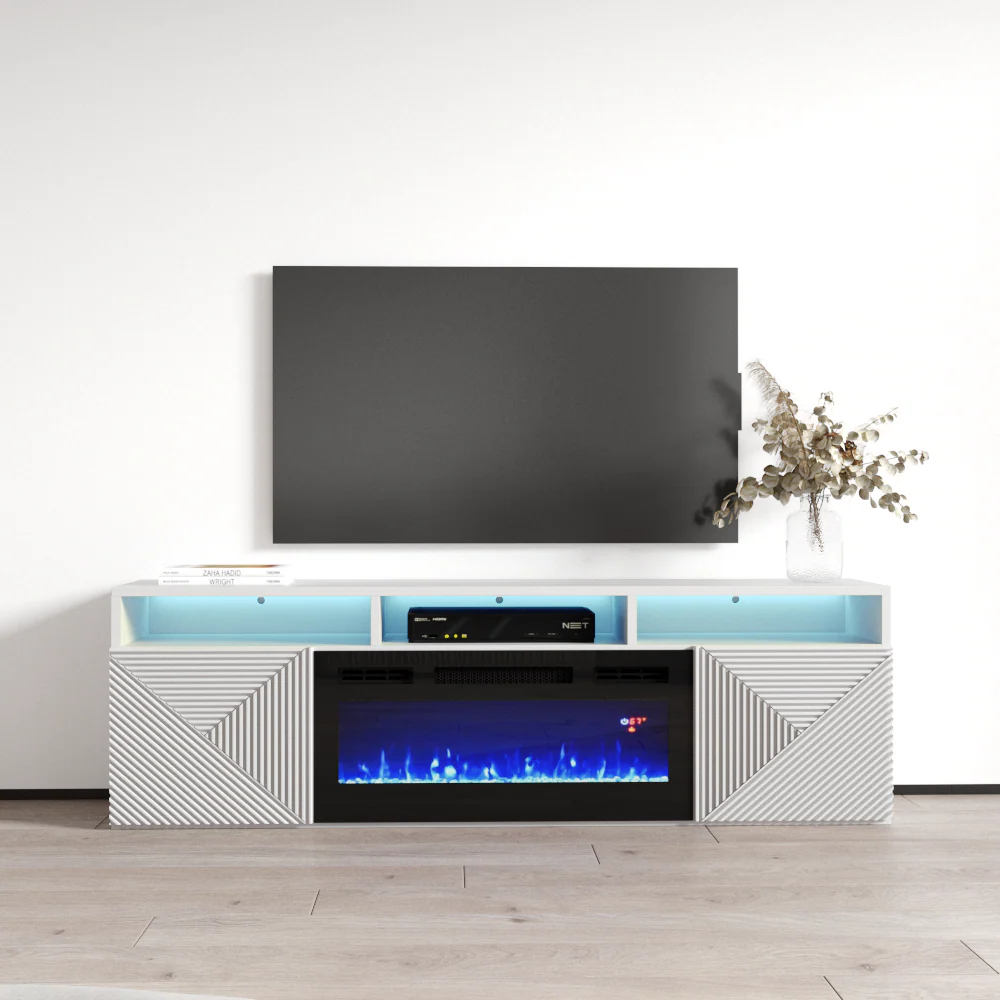 Giza BL-EF Floating Fireplace TV Stand - Image 5