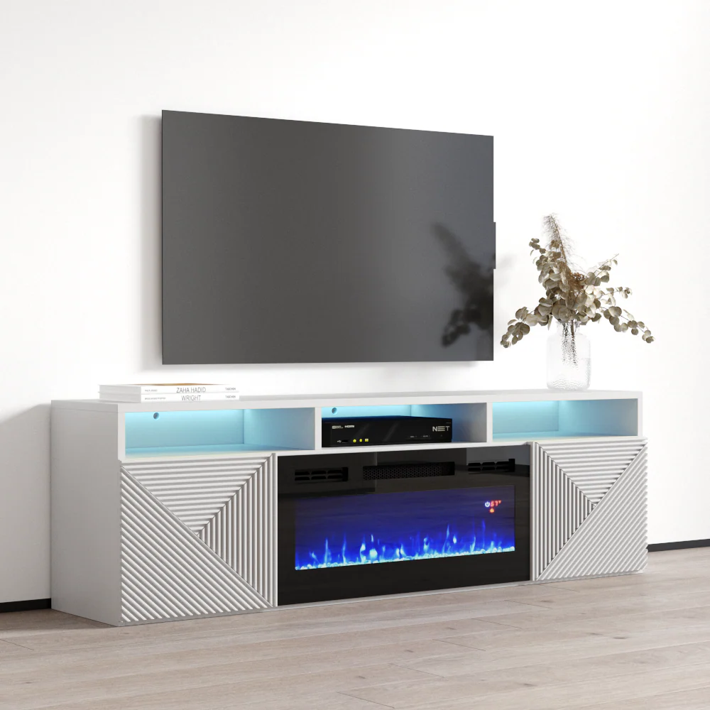 Giza BL-EF Floating Fireplace TV Stand - Image 6