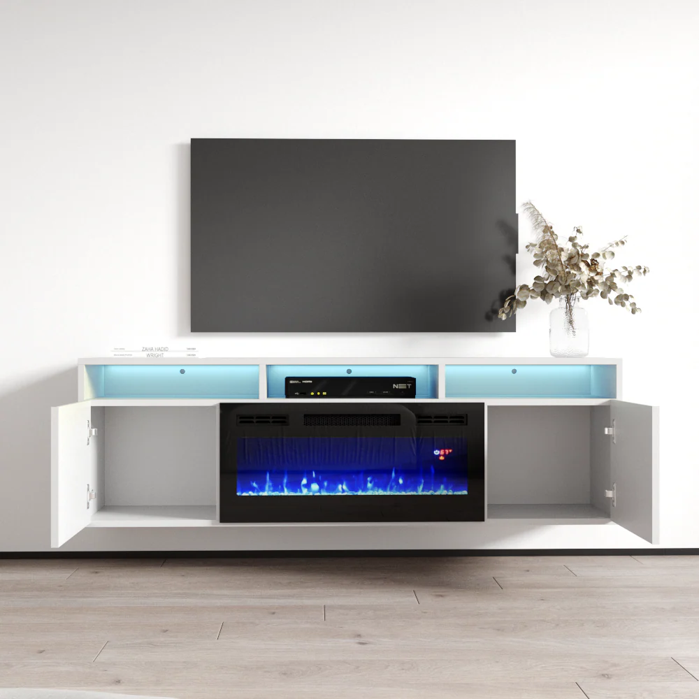 Giza BL-EF Floating Fireplace TV Stand - Image 9