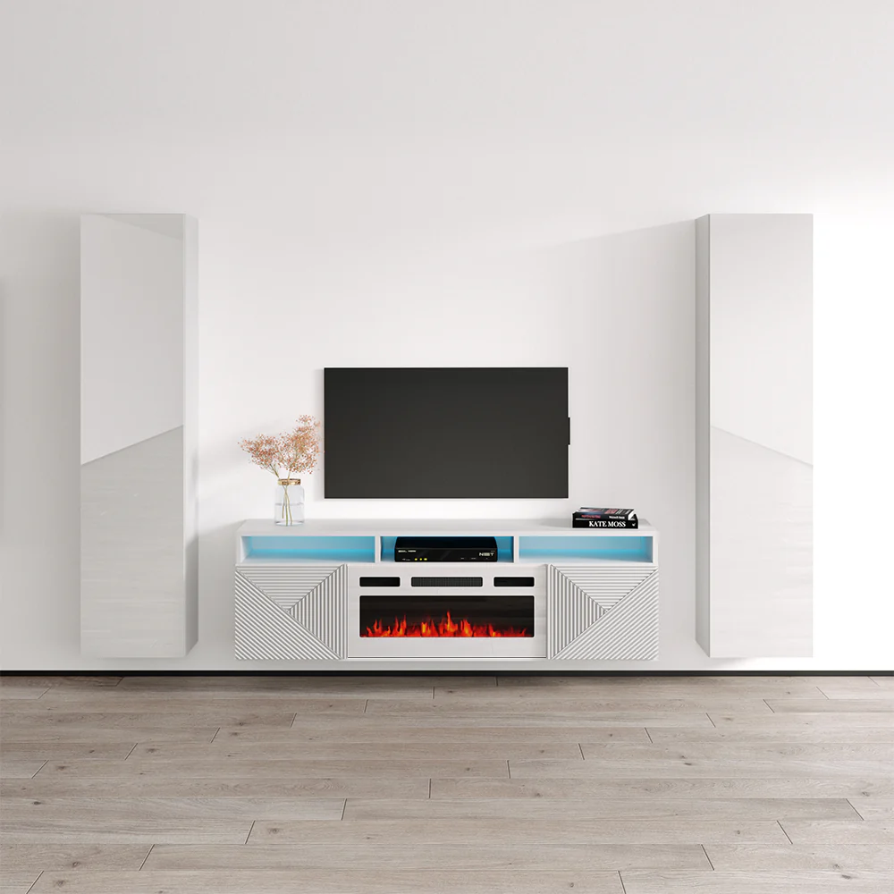 Giza WH-EF Floating Fireplace Entertainment Center