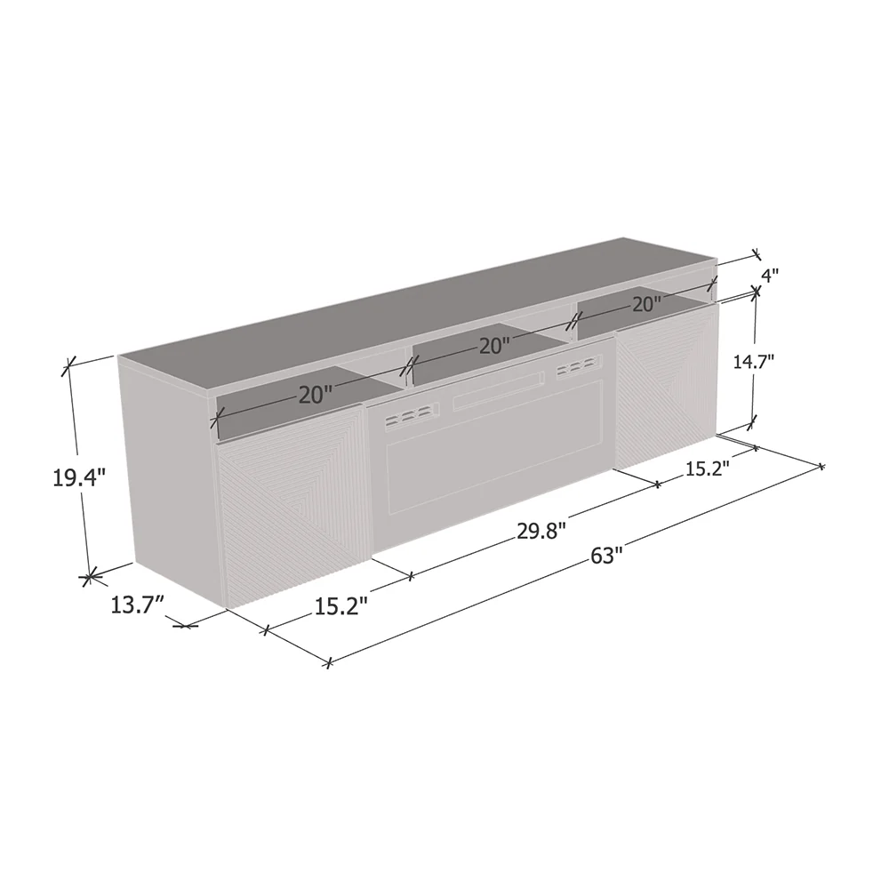 Giza WH-EF Floating Fireplace TV Stand - Image 12