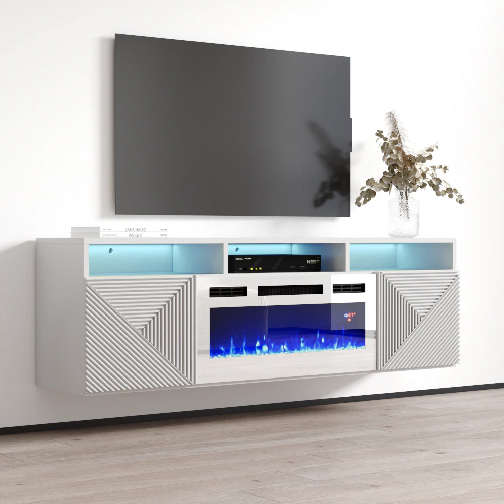 Giza WH-EF Floating Fireplace TV Stand - Image 3