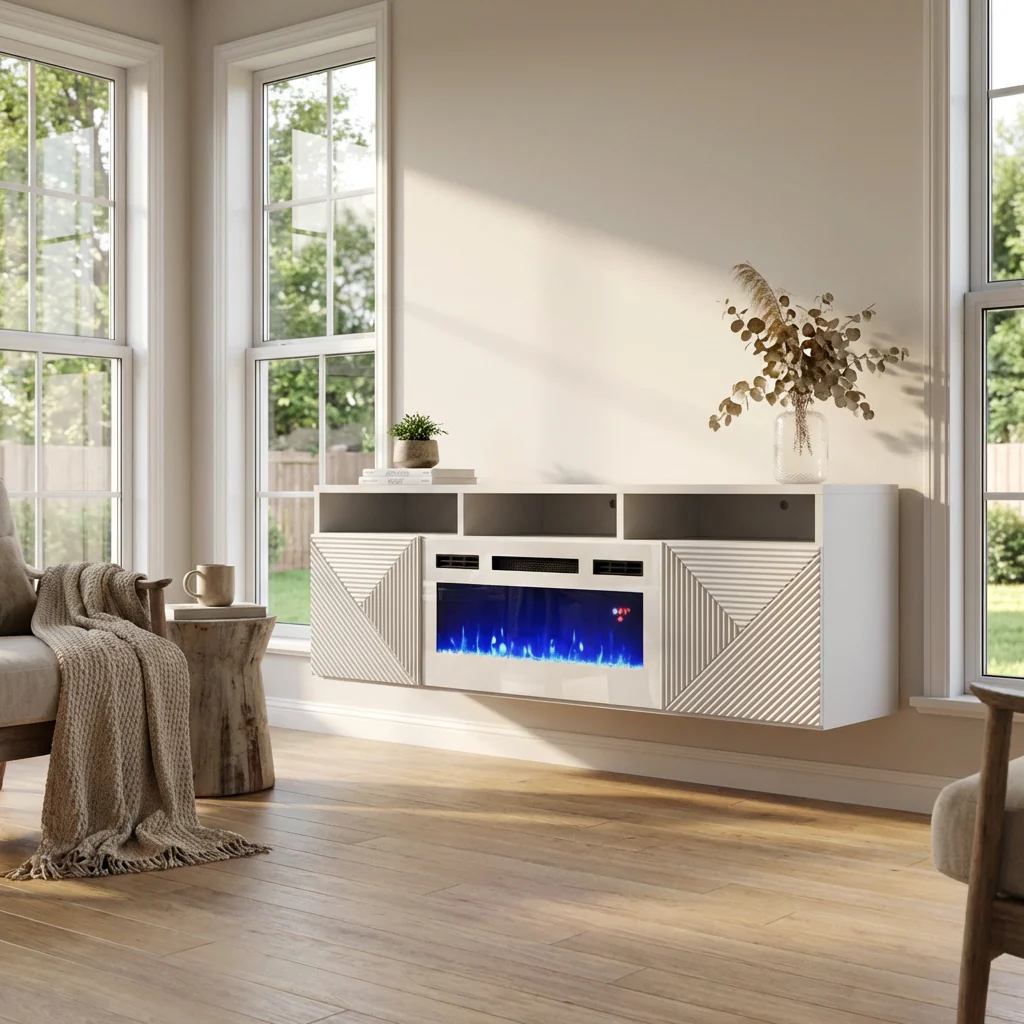 Giza WH-EF Floating Fireplace TV Stand - Image 8