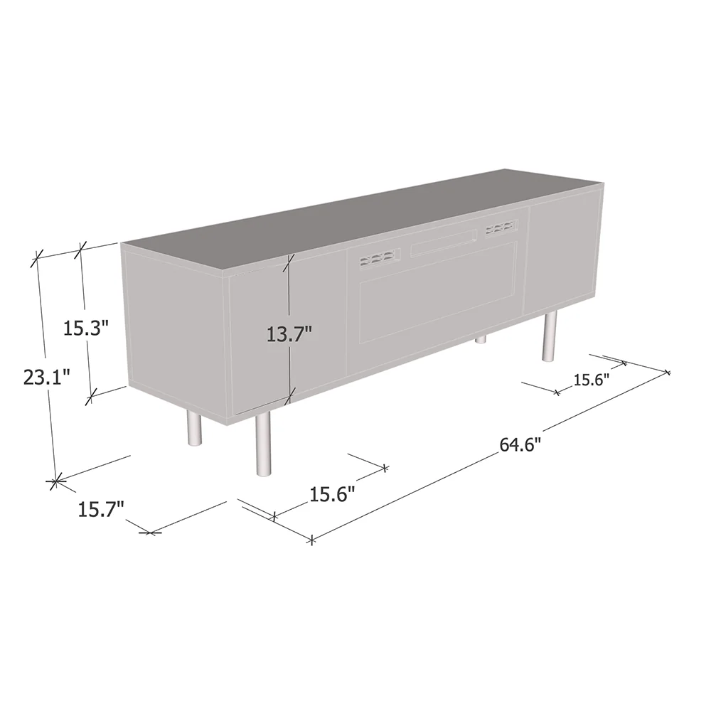 Goldie BL-EF Floating Fireplace TV Stand - Image 8