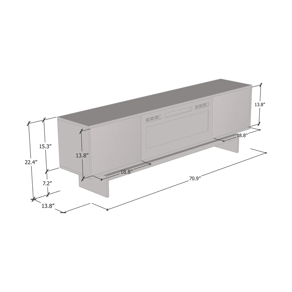Gram BL-EF Fireplace TV Stand - Image 5