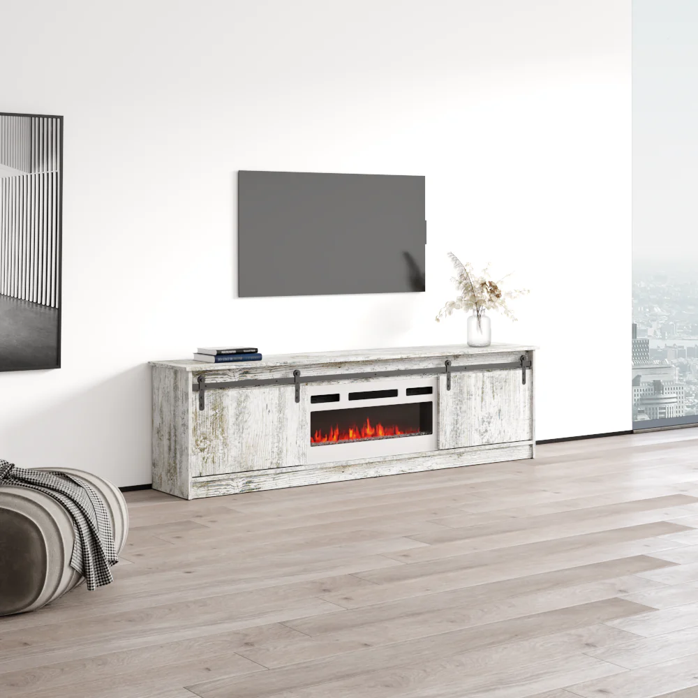 Granero 04 WH-EF Fireplace TV Stand - Image 21