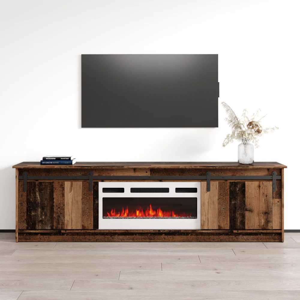 Granero 04 WH-EF Fireplace TV Stand - Image 7