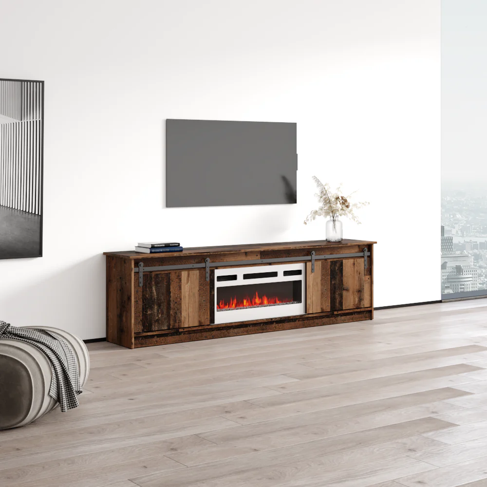 Granero 04 WH-EF Fireplace TV Stand - Image 9