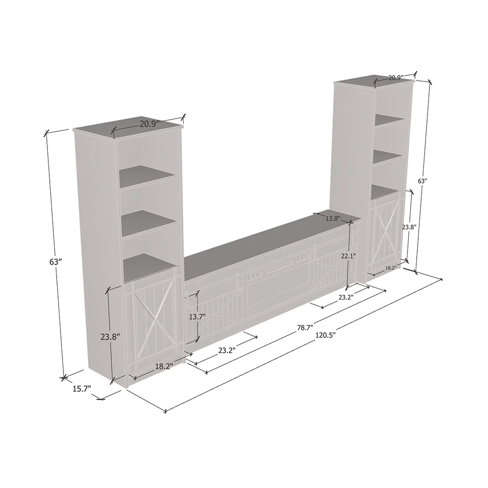 Granero BL-EF Fireplace Entertainment Center - Image 5
