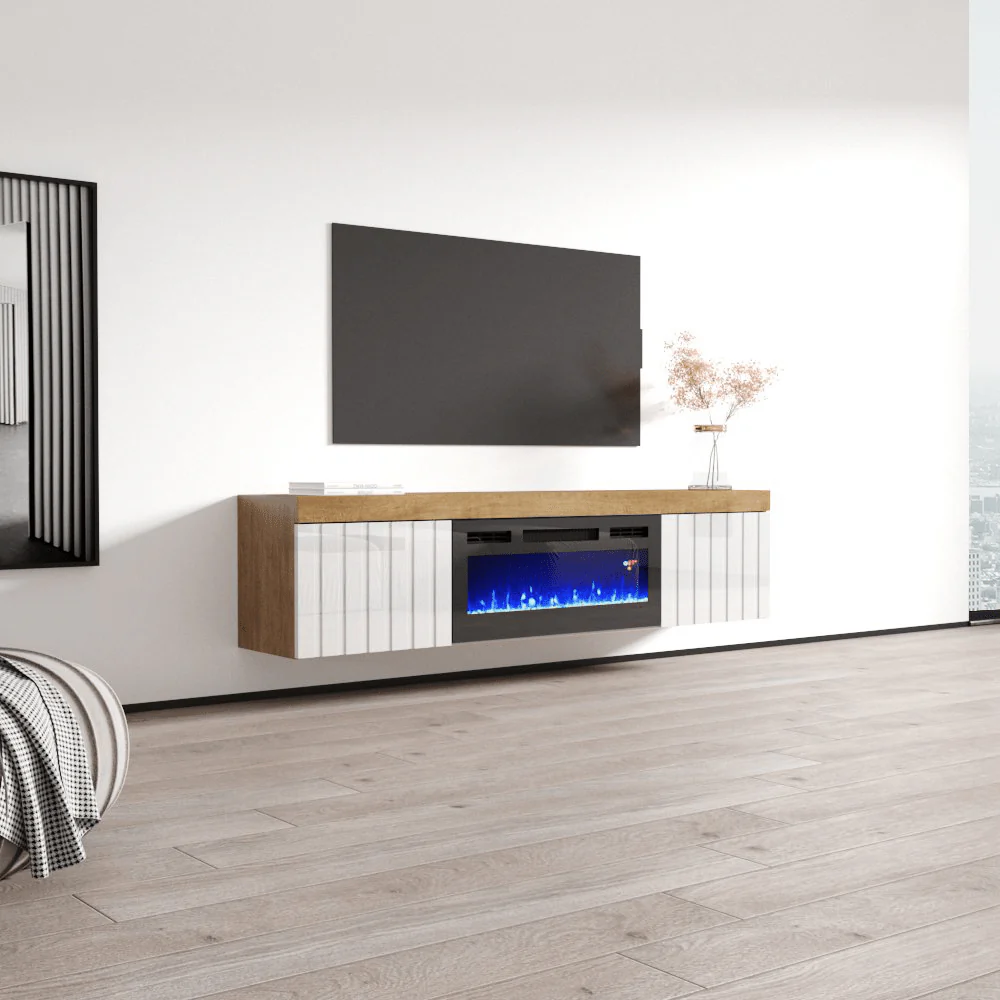 Knoxville BL-EF Floating Fireplace TV Stand - Image 12