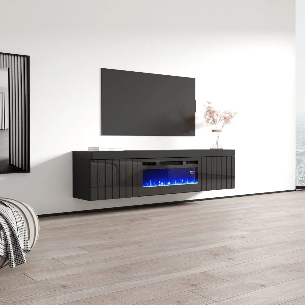 Knoxville BL-EF Floating Fireplace TV Stand - Image 3