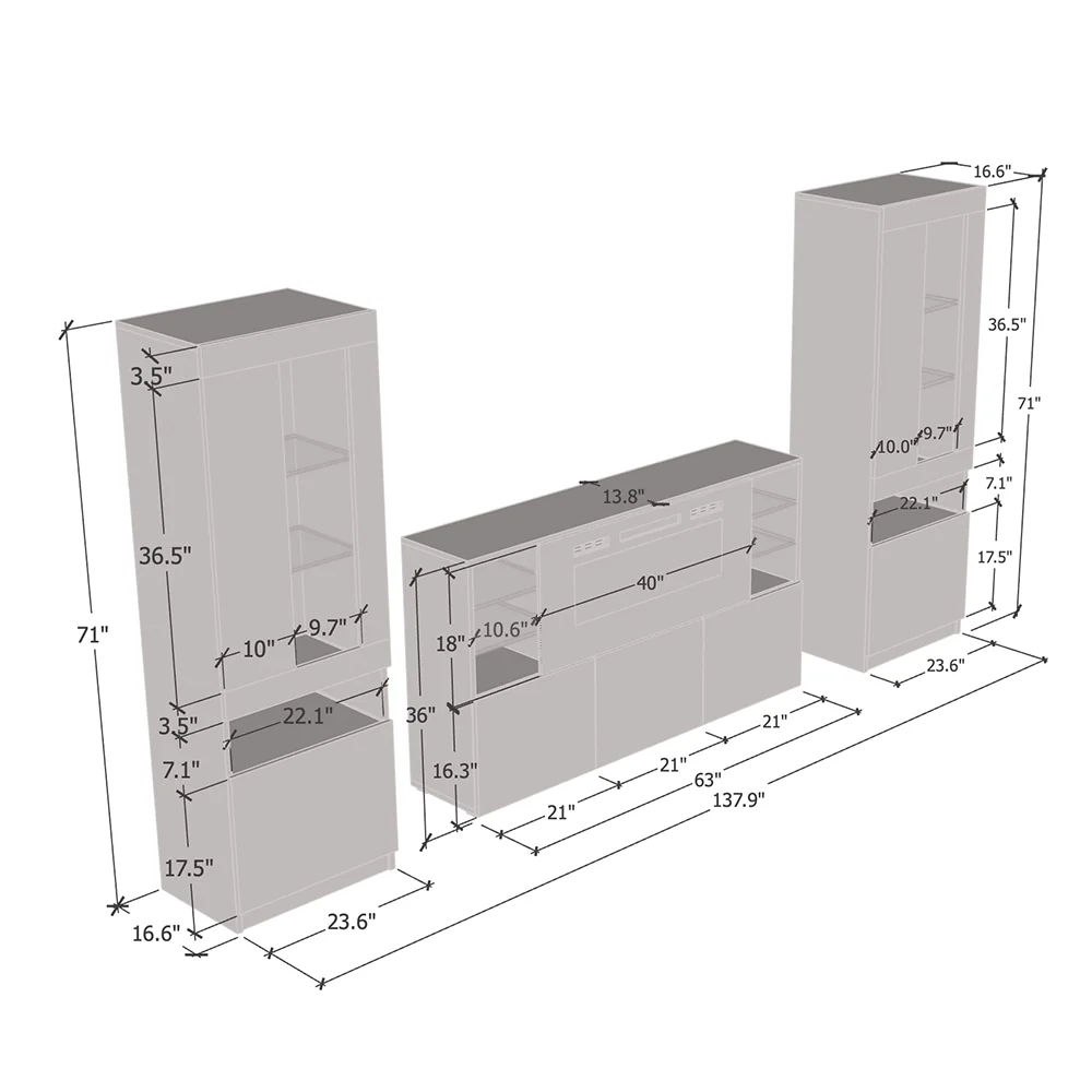 Komi 03 Fireplace Entertainment Center - Image 6