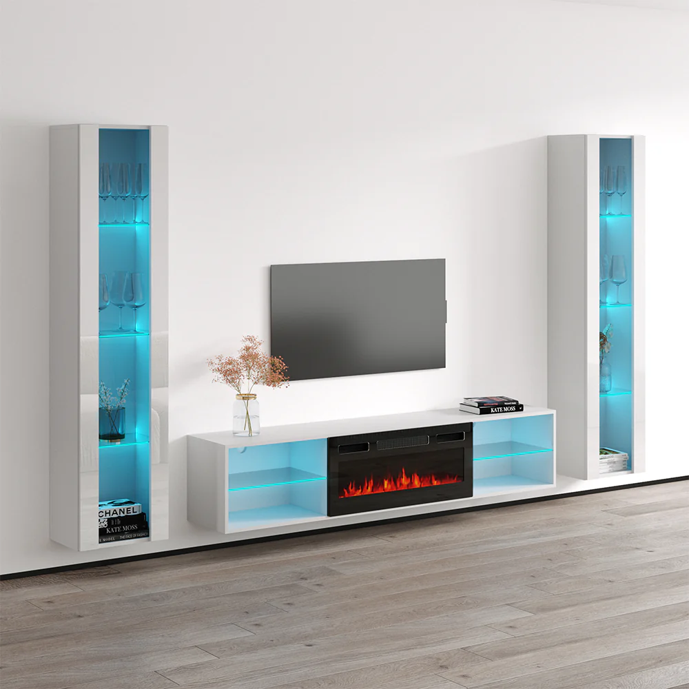 Lima BL-EF Floating Fireplace Entertainment Center - Image 17