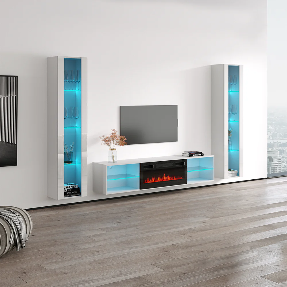 Lima BL-EF Floating Fireplace Entertainment Center - Image 18