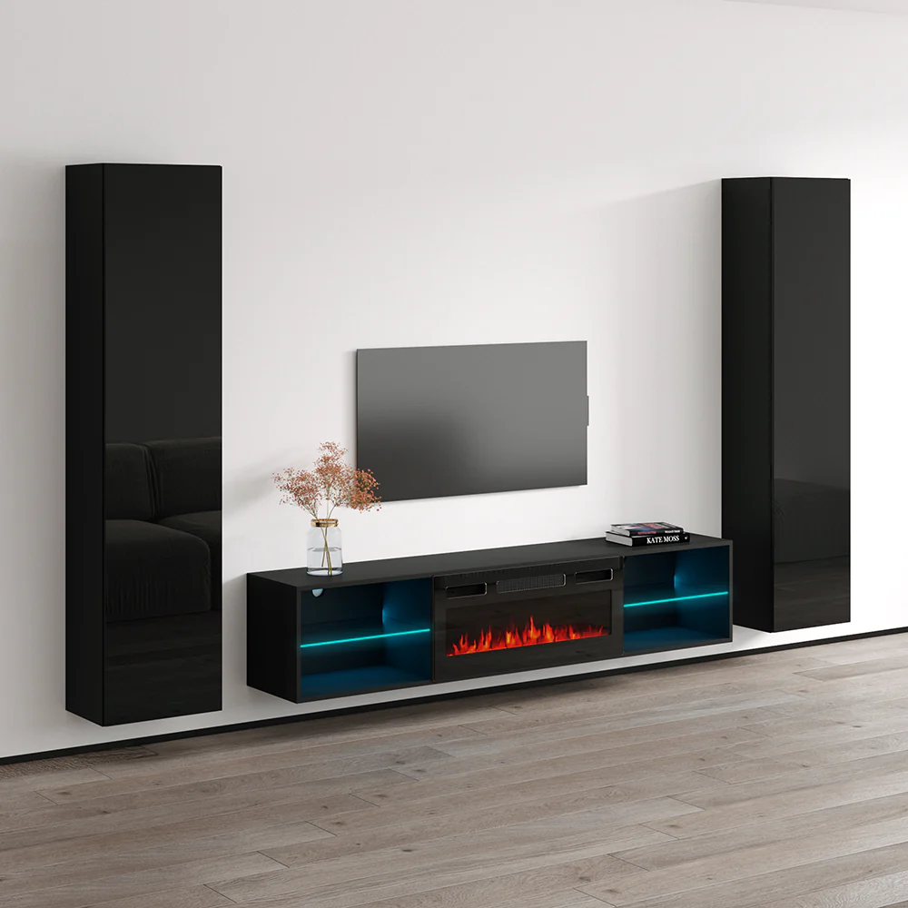 Lima BL-EF Floating Fireplace Entertainment Center - Image 2