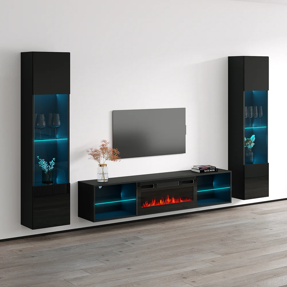 Lima BL-EF Floating Fireplace Entertainment Center - Image 22