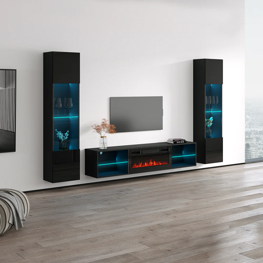 Lima BL-EF Floating Fireplace Entertainment Center - Image 23