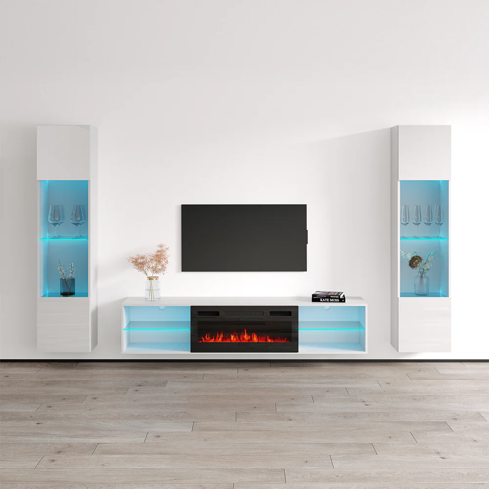 Lima BL-EF Floating Fireplace Entertainment Center - Image 26