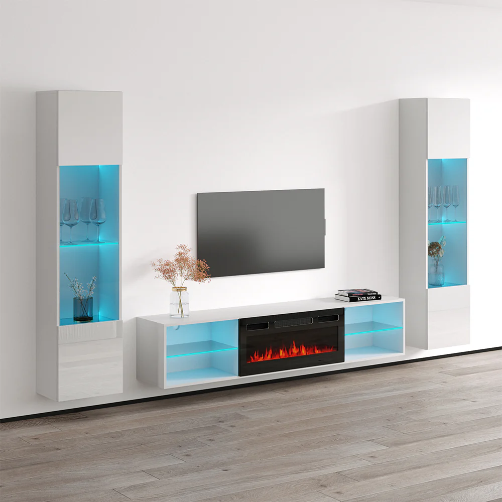 Lima BL-EF Floating Fireplace Entertainment Center - Image 27
