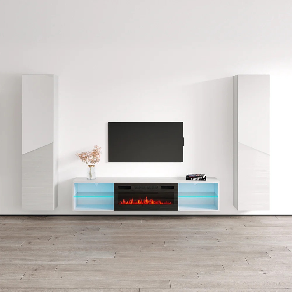 Lima BL-EF Floating Fireplace Entertainment Center - Image 6