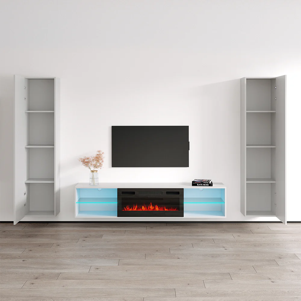 Lima BL-EF Floating Fireplace Entertainment Center - Image 9