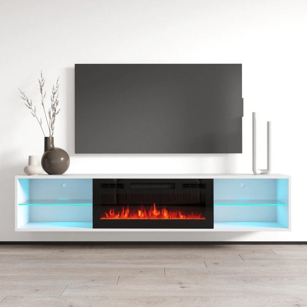 Lima BL-EF Floating Fireplace TV Stand - Image 6