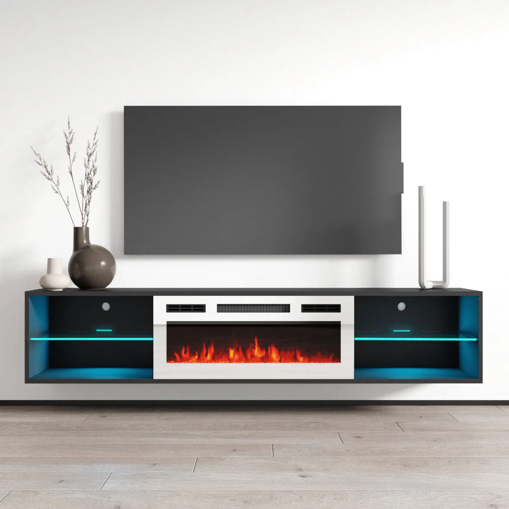 Lima WH-EF Floating Fireplace TV Stand - Image 6