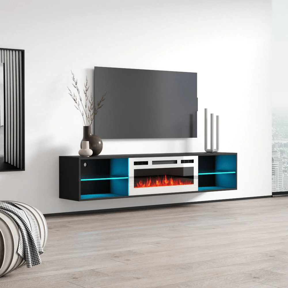 Lima WH-EF Floating Fireplace TV Stand - Image 8