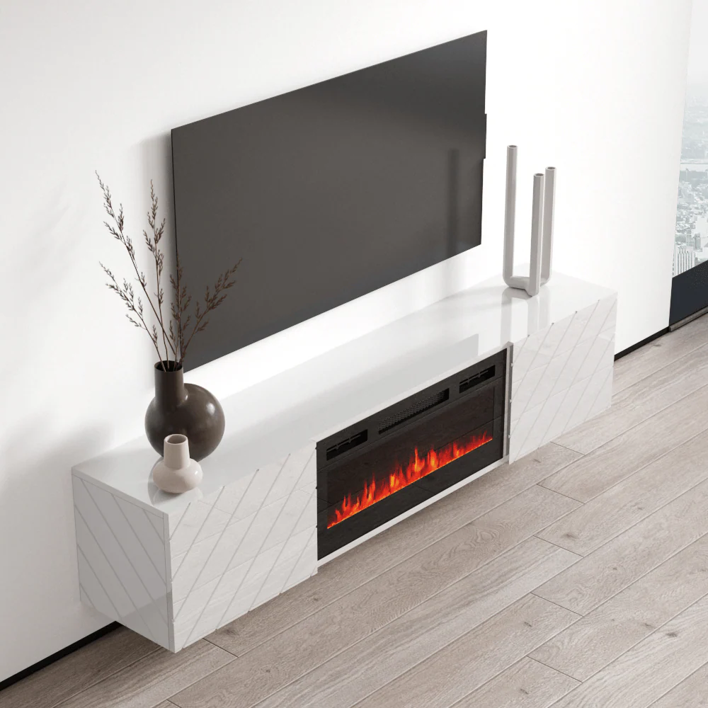 Luxe BL-EF Floating Fireplace TV Stand - Image 10