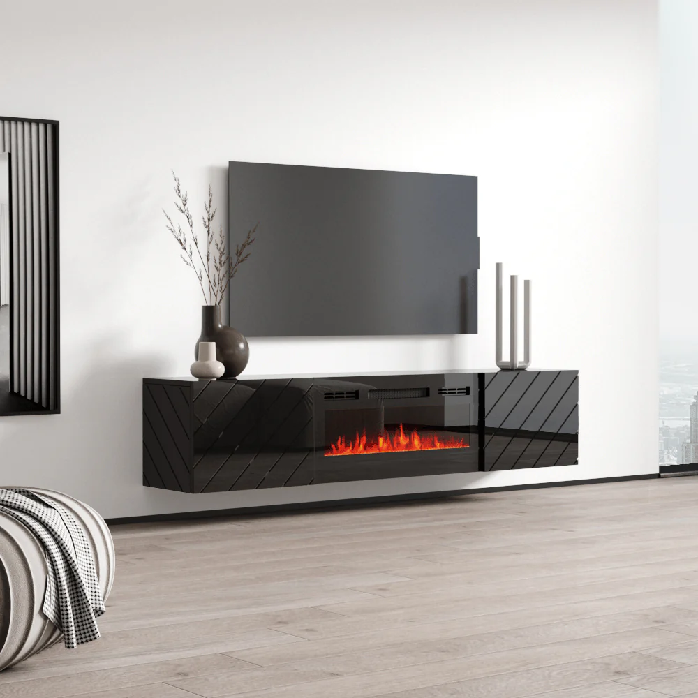 Luxe BL-EF Floating Fireplace TV Stand - Image 3