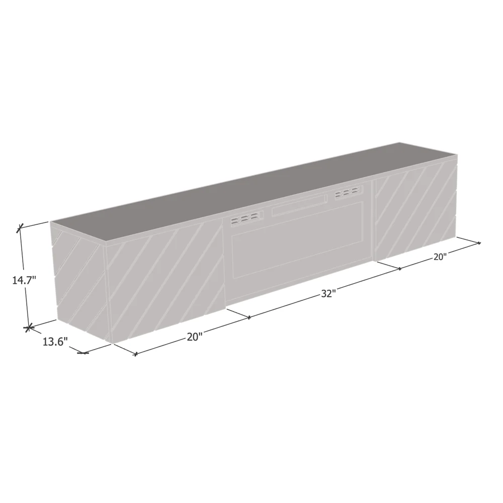 Luxe BL-EF Floating Fireplace TV Stand - Image 6