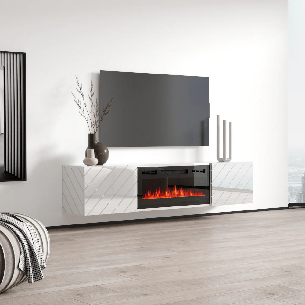 Luxe BL-EF Floating Fireplace TV Stand - Image 9