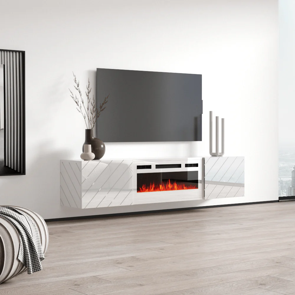 Luxe WH-EF Floating Fireplace TV Stand - Image 3